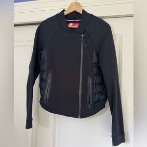 Nike Black Jacket with Asymmetrical Zipper